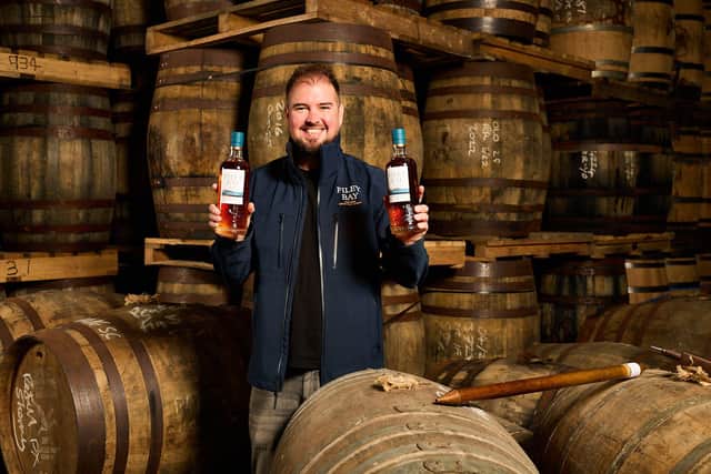 Joe Clark with the exclusive Open Weekend  whiskies