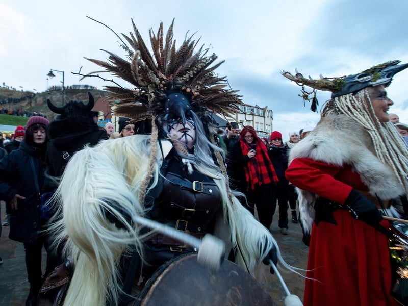 Participants in the Whitby Krampus Run.