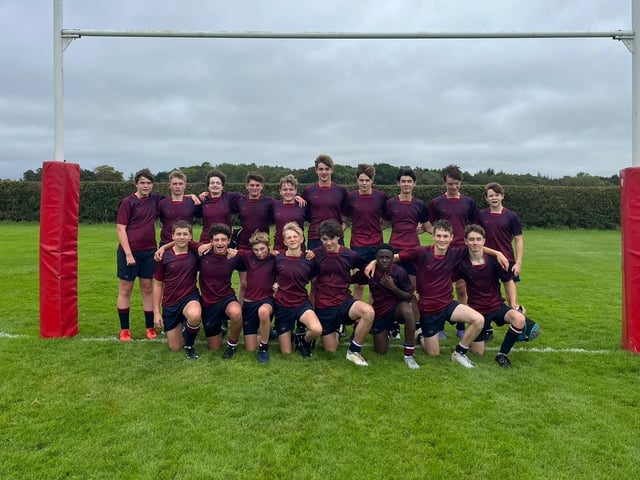 Scarborough College U15 rugby team.