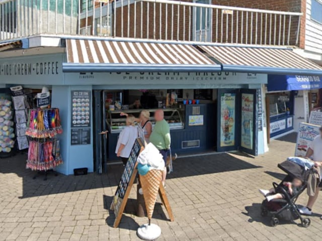 In ninth place is Kirby's Ice Cream Parlour, which is located on Harbour Road in Bridlington.