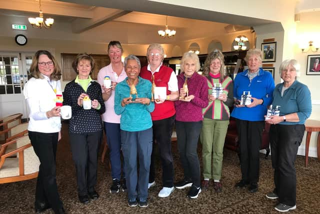 The South Cliff Golf Club lady golfers line up at the Duck Run.