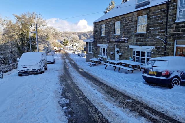 Drivers are advised to take extra care in the wintry conditions