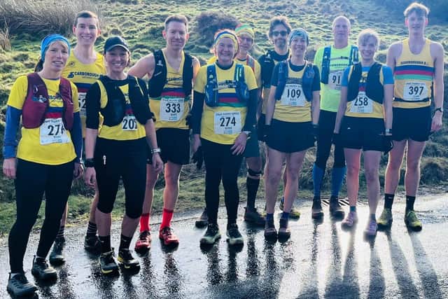 Scarborough AC runners line up at the Eskdale Eureka.