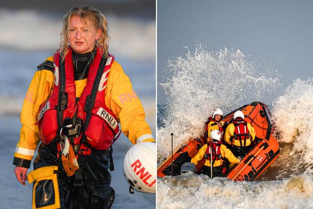 RNLI volunteer Kristina Batalina took part in her first call-out last night, minutes after passing her Tier 1 D-Class lifeboat crew assessment. Photo: RNLI/ Mike Milner.