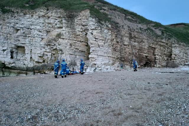 The scene of the accident - Image: Bridlington Coastguard