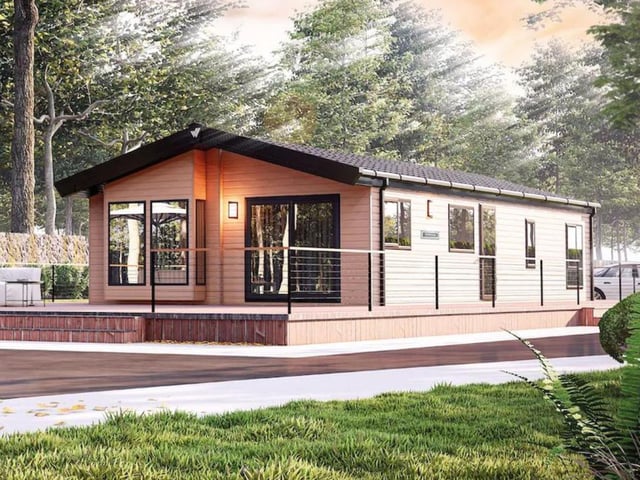 This two bedroom lodge is currently for sale with ParkMove for £179,995.