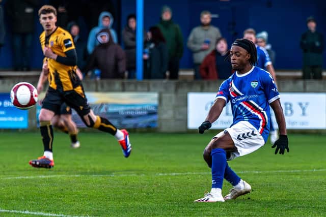 Donald Chimalilo was named player of the match for Whitby at home to Morpeth on Boxing Day. Photo by Brian Murfield