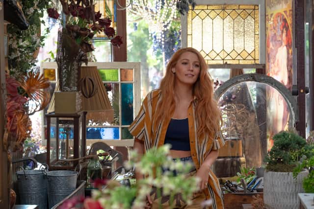 Blake Lively stars as Lily Bloom in It Ens with Us at the Hollywood Plaza