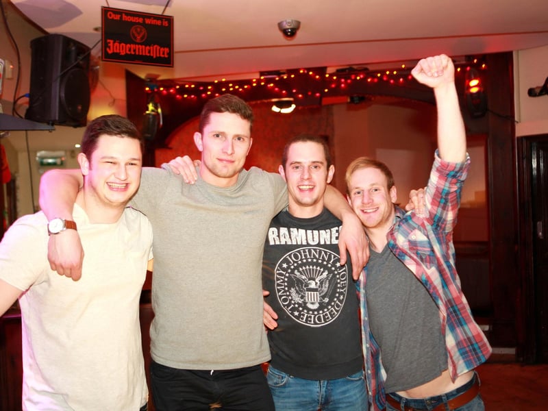 Matty, Coleman, Ben and Danny in Bar2B