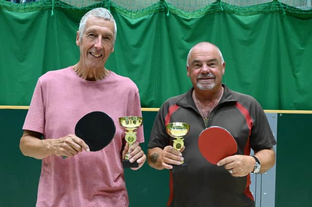 Roy Hill, left, and Gavin Smithies were the winners of the Wednesday Night Round/robin tournament. PHOTOS BY TONY WIGLEY
