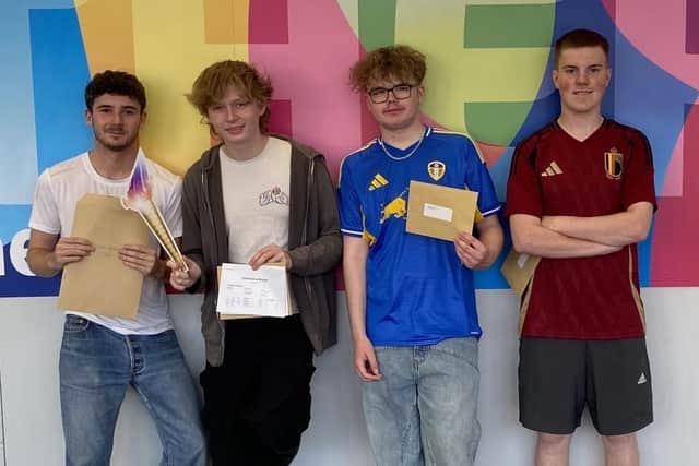 Bridlington School students on A-level results day.