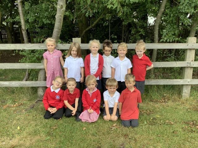 West Heslerton new school starters.