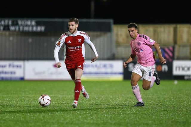 Scarborough Athletic slumped to a 2-0 home National League North loss against Curzon Ashton on Tuesday night. Photos by Zach Forster
