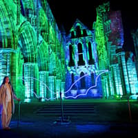 Illuminated Whitby Abbey temporarily cancelled as Storm Boelo causes safety concerns