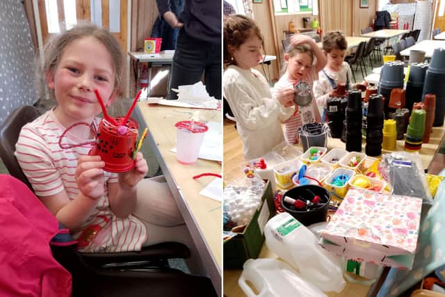 So far there have been three adult Potty Craft Workshops and one for the local children at Flamborough WI Hall.