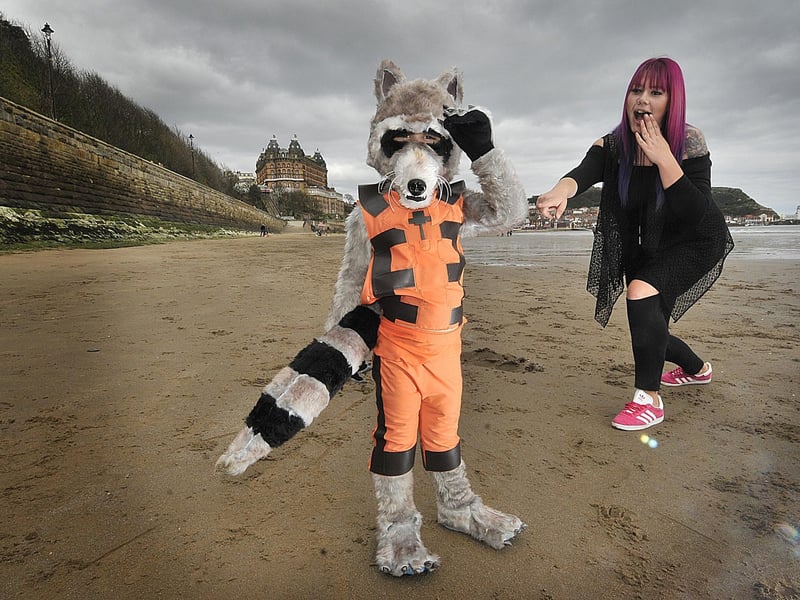 Rockett Raccoon Austin Stringer surprises Mum Becky Stringer in 2017.