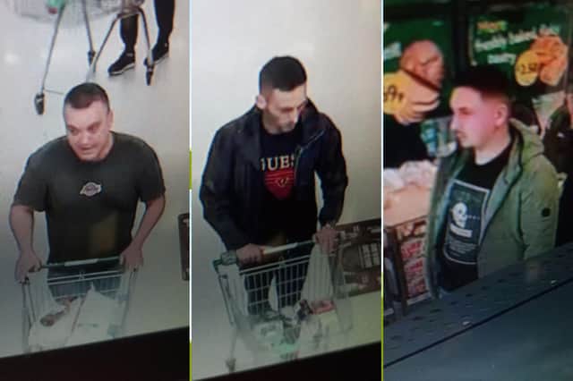 North Yorkshire Police have issued CCTV images of three men they would like to speak to following a theft from Morrisons supermarket in Malton.