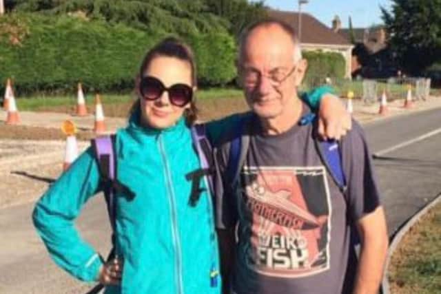 Father Da==daughter duo Claire and Brian Cole will be walking over 100 miles to raise money for charity.