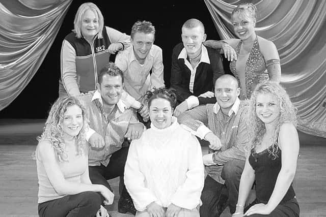 The Search for a Star line-up at Bridlington Spa in 2002. PA0236-27