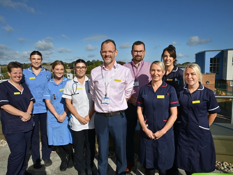 Smiling faces of the A and E team.