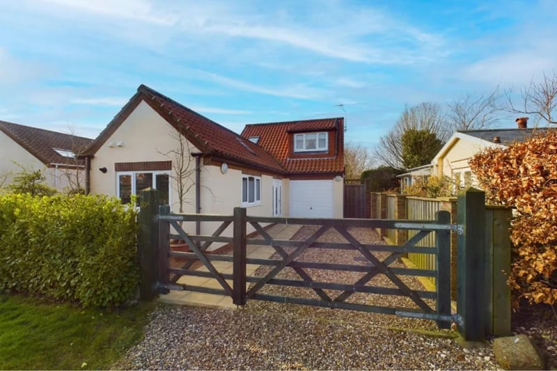 This two bedroom detached bungalow is for sale with Hunters for £280,000.