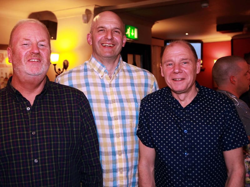 Gary, Scotty & Bill enjoying a lad's night out in the Rosette.