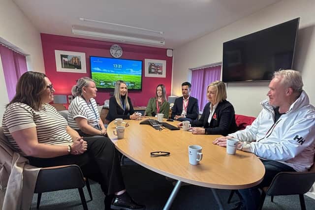 Mike Padgham, Alison Hume MP and members of the Eastfield Medical Centre team