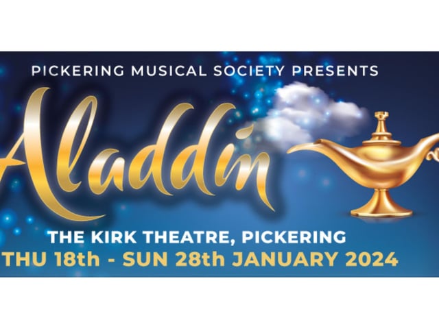 Aladdin will take place at The Kirk theatre, Pickering. It will run from January 18 until January 28. This will be the Pickering Musical Society's 2024 annual pantomime, and has been written by Ron Hall and directed by Luke Arnold.