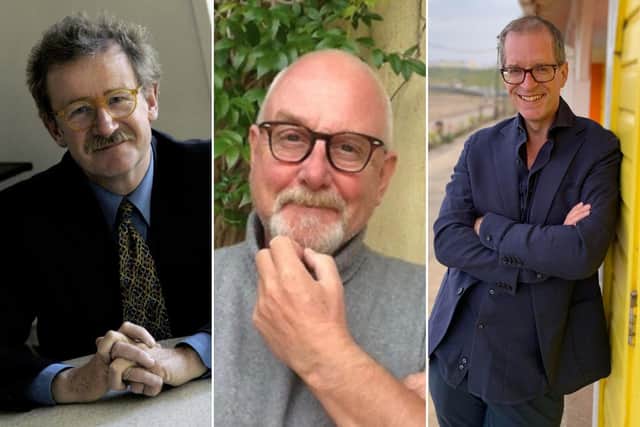 L-R: Sir Christopher Frayling, John Sunderland and David Sillito.