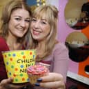 Children in Need: Lou Tweedale, left and Corey Buck of Zulu hair salon dressed up in the pyjamas and sold buns to raise funds for Children in Need.