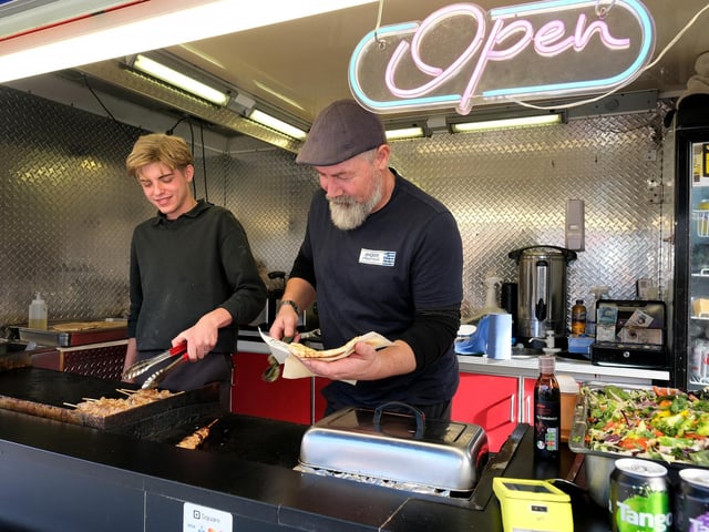 One of the many caterers at the festival.