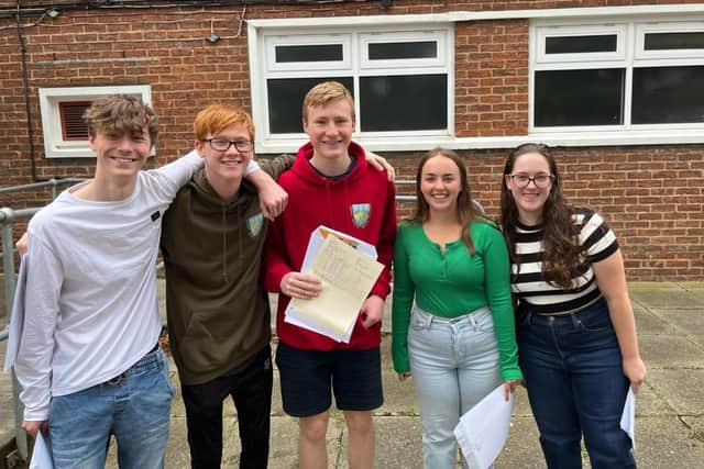 All smiles for these Scalby School GCSE students.