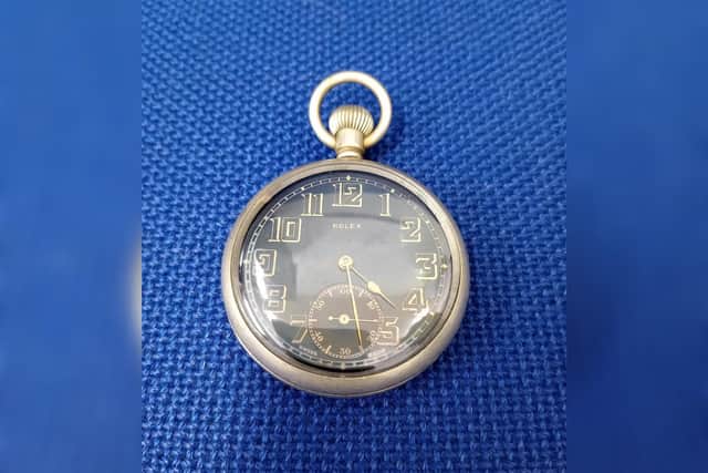A Rolex timepiece has been found on a rural lane in Scarborough and police believe it is a 1940s military pocketwatch.