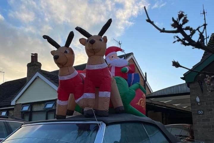 This house in Scarborough had Santa and his Reindeer visit early this Christmas.
