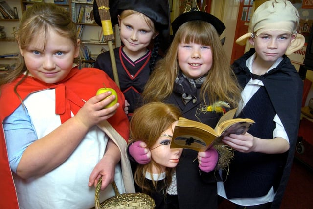 Filey Junior School youngsters dressed up as their favourite book characters in 2007 are (from left) Lucy Turner, Danielle Butcher, Shanice Bagley, Jack McManus.