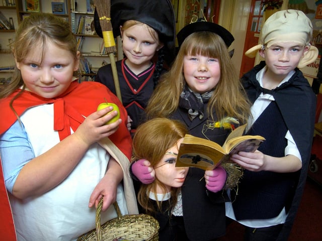 Filey Junior School youngsters dressed up as their favourite book characters in 2007 are (from left) Lucy Turner, Danielle Butcher, Shanice Bagley, Jack McManus.