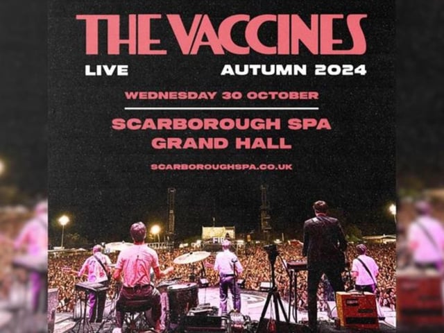 English indie rock band The Vaccines are heading to the Scarborough Spa on October 30 for a special Grand Hall gig. Formed back in 2010, the band is currently made up of Justin Haywood-Young, Árni Árnason, Timothy Lanham and Yoann Intonti. Known for their infectious tunes and high-energy performances, get ready for a night of electrifying music and unbridled enthusiasm. With infectious guitar riffs and anthemic choruses, The Vaccines are poised to create a memorable experience and unforgettable night of live music.