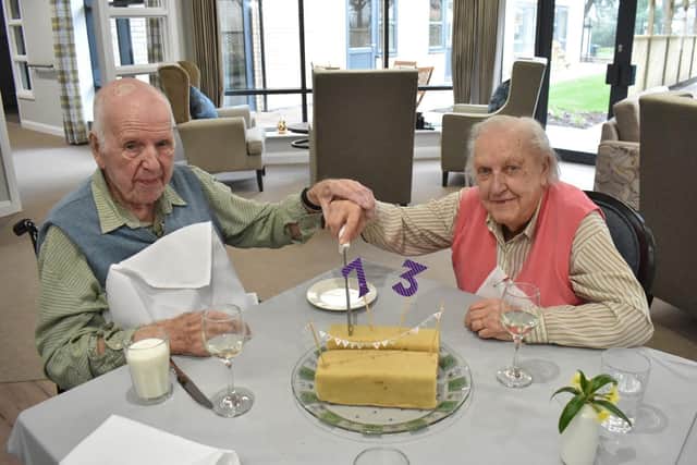 Brenda and Geoff Thorpe, of Whitby, celebrated their 73rd wedding anniversary at The Mayfield Care Home - they were the first new residents.