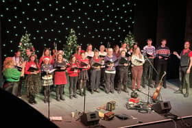 Fyling Hall choir with Eliza Carthy and Jon Boden.