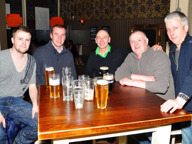 Muz, Latch, Big Stue, Brett and Dave on a holiday in Scarborough.