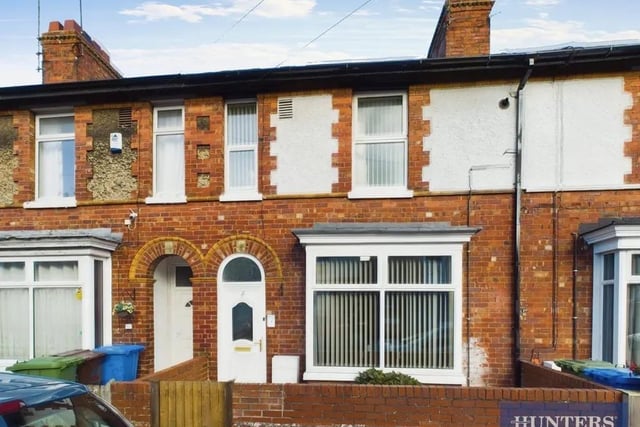 This three bedroom and one bathroom terraced house is for sale with Hunters with a guide price of £130,000.