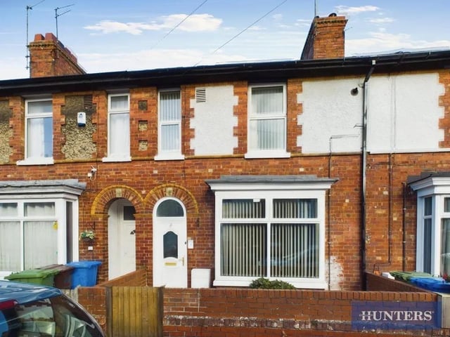 This three bedroom and one bathroom terraced house is for sale with Hunters with a guide price of £130,000.