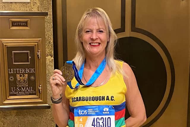 Scarborough Athletic Club's Jean Fish at the New York Marathon