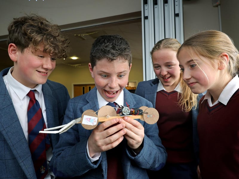 Scarborough College students with their finished design
