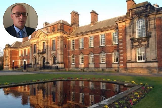 County Hall and, inset, Coun Gareth Dadd.