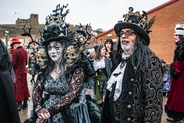 Visitors getting into the Goth Weekend spirit.
picture: Deborah McCarthy