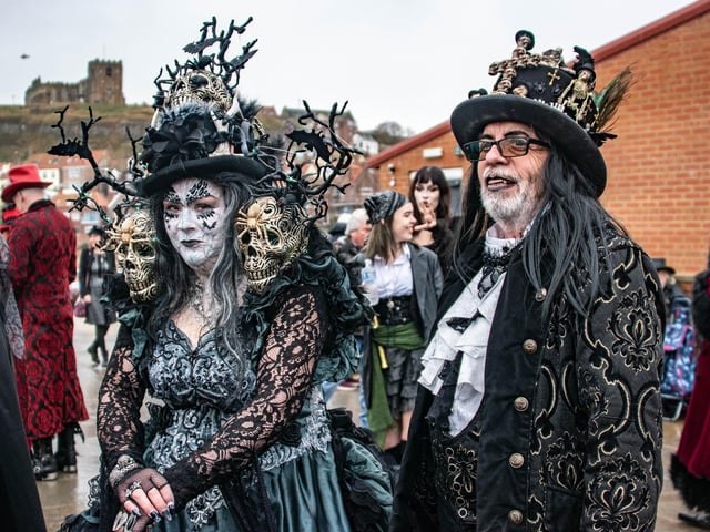 Visitors getting into the Goth Weekend spirit.
picture: Deborah McCarthy