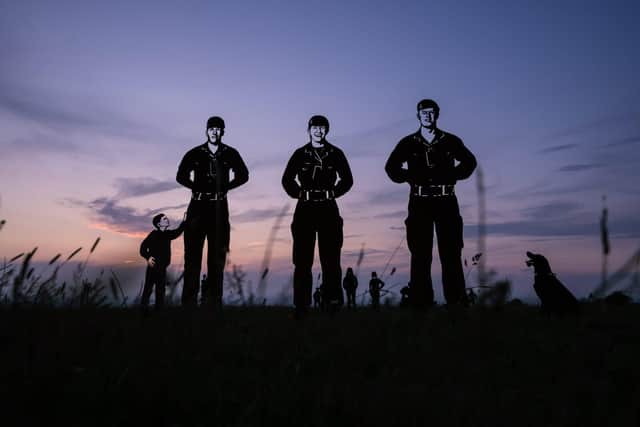Silhouettes of soldiers