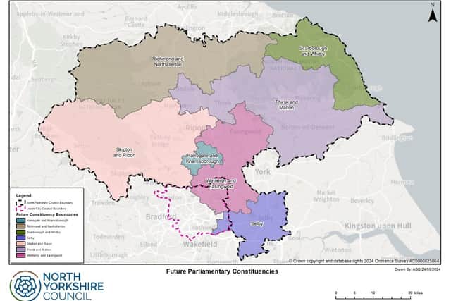 North Yorkshire Parliamentary Boundaries 2024.
