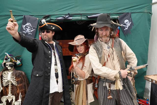 Revellers at last year’s Fish and Ships festival getting into the spirit of things.